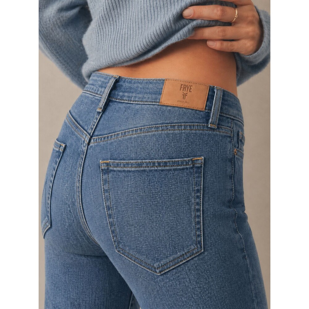 FRYE Women’s High Rise Straight Leg Cropped Denim Jeans Size 31 - Picture 15 of 16